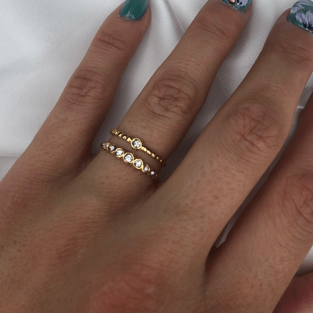 Elea * bague double strass