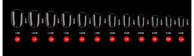 Press on nail small ovale Dark red 