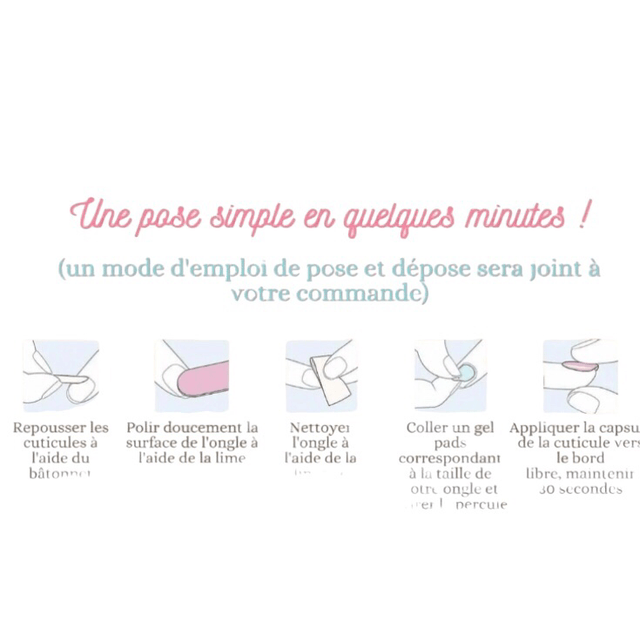 Press on nails small square  chocolat 