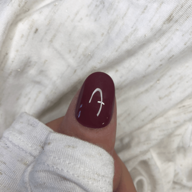 Press on nail small ovale Dark red 