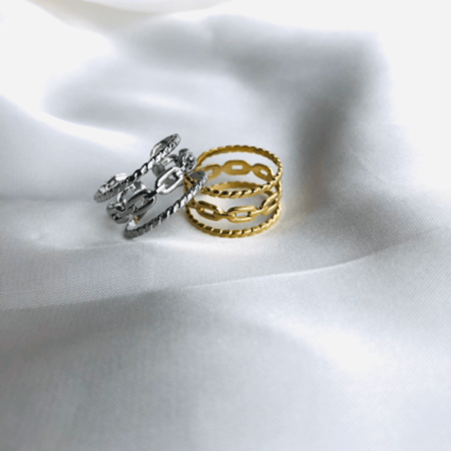 Vanessa*bague triple 
