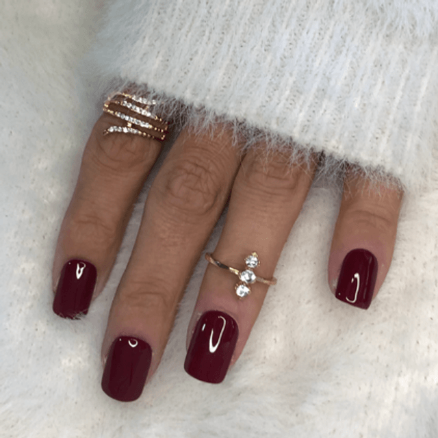 Press on nails small square  chocolat 