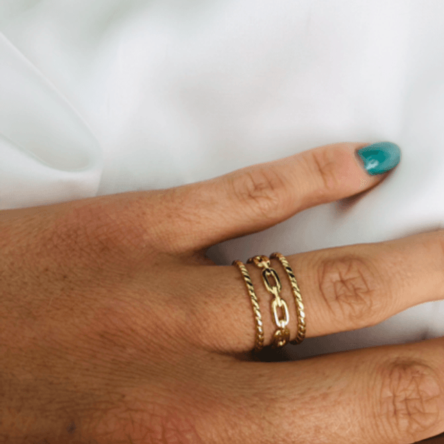 Vanessa*bague triple 