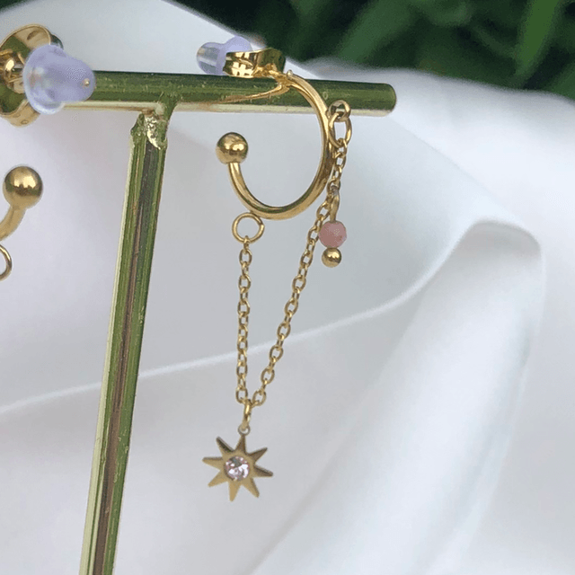 Céleste * boucles d’oreilles étoile 