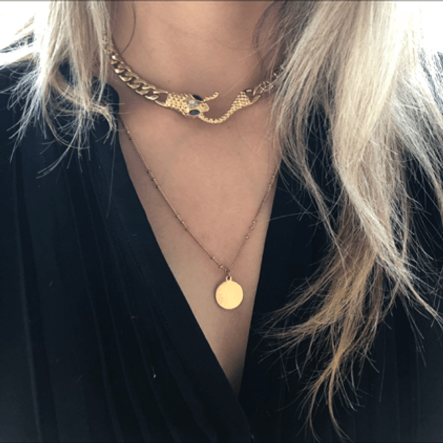 Caroline * collier maille serpent 