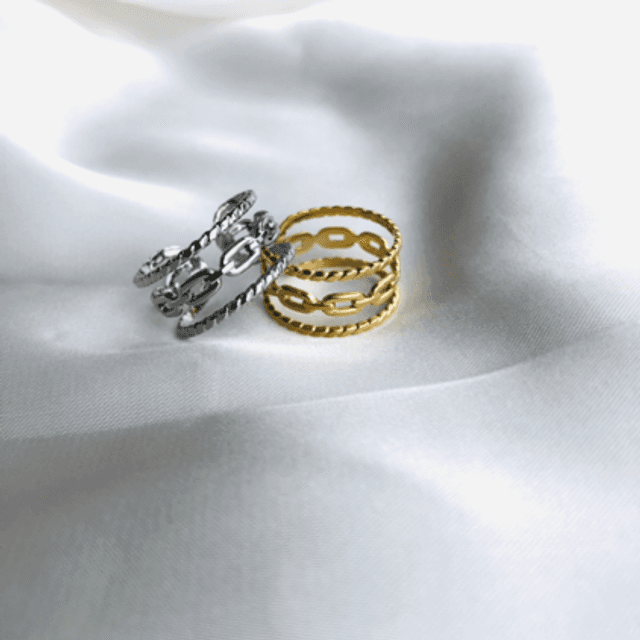 Vanessa*bague triple 